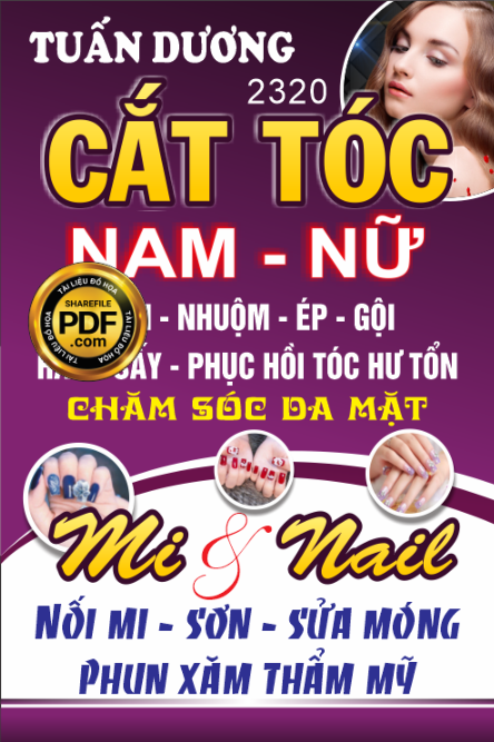 Biển vẫy cắt tóc Tuấn Dương - chăm sóc da mặt