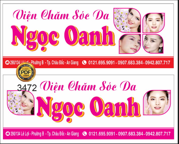 biển viện chăm sóc da Ngọc Oanh