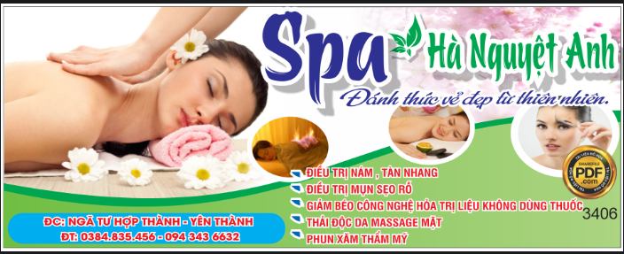 biển spa Hà Nguyệt Anh