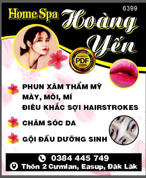 biển vẫy Home Spa Hoàng Yến
