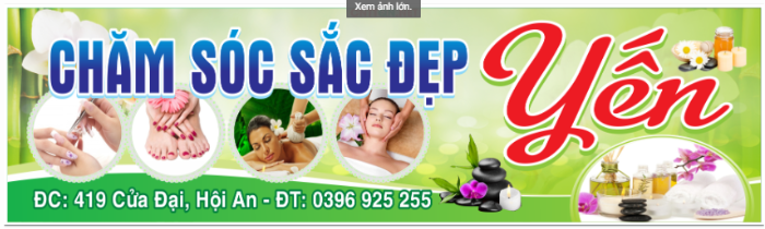 Bảng biển Chăm sóc sắc đẹp Yến