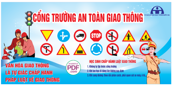 Cổng trường An Toàn Giao Thông
