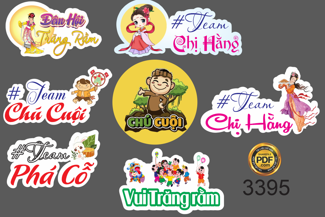 Market Hastag cầm tay Trung thu