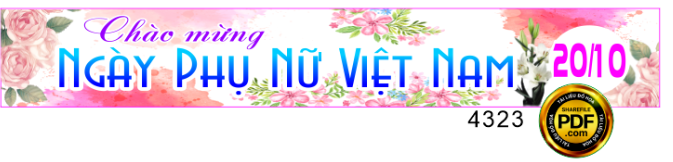 Băng rôn chào mừng ngày phụ nữ VN 20/10 #7