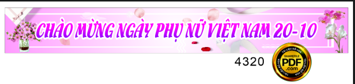 Băng rôn chào mừng ngày phụ nữ VN 20/10 #4