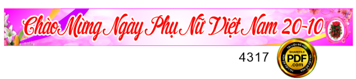 Băng rôn chào mừng ngày phụ nữ VN 20/10