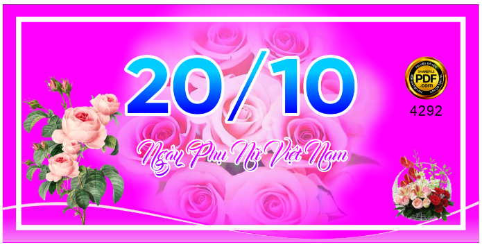 Phông nền hoa hồng chúc mừng ngày 20/10