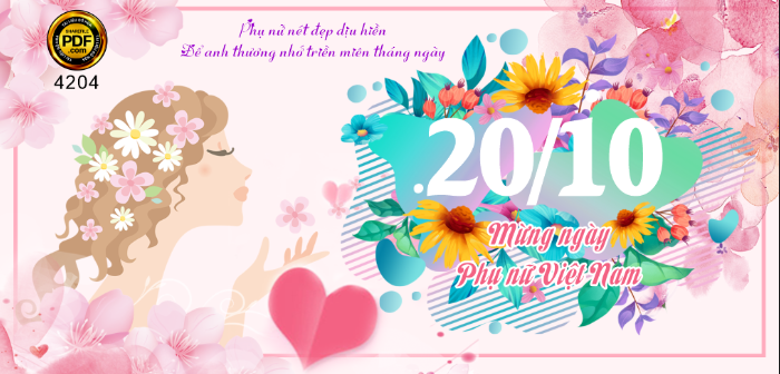 Banner chúc mừng ngày phụ nữ Việt Nam 20/10