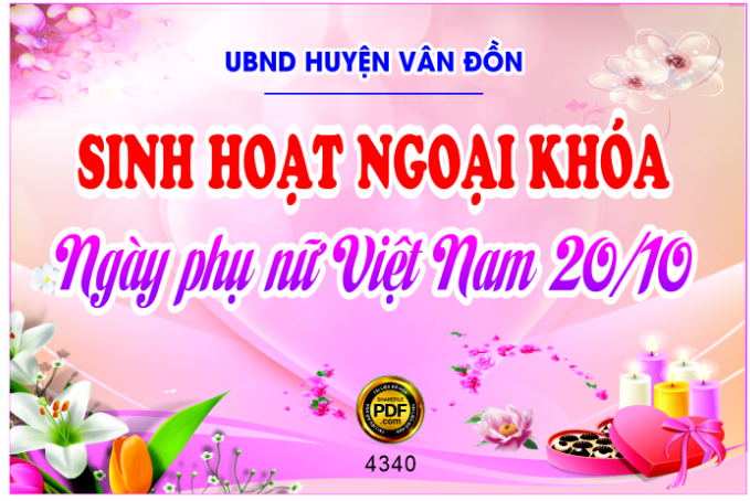 Market sinh hoạt ngoại khóa ngày phụ nữ 20/10