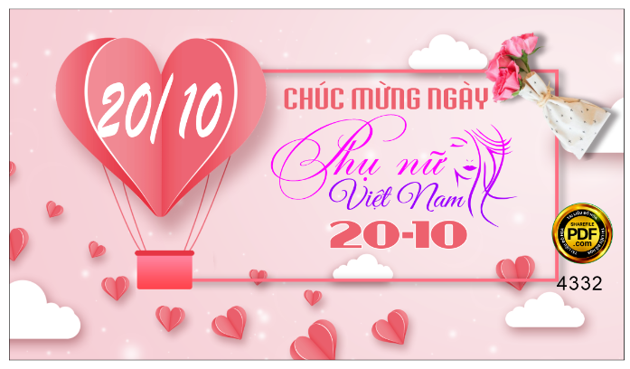 Phông ngày phụ nữ Việt Nam 20/10 tone màu hồng