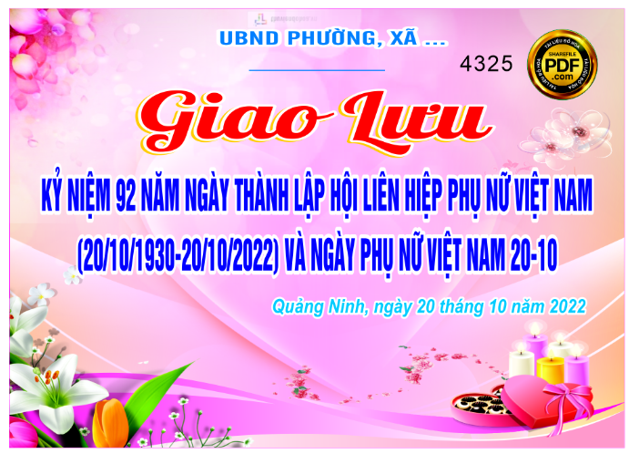Giao lưu kỷ niệm 92 năm ngày thành lập hội LHPN VN