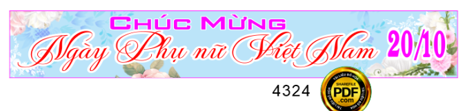 Băng rôn chào mừng ngày phụ nữ VN 20/10 #8