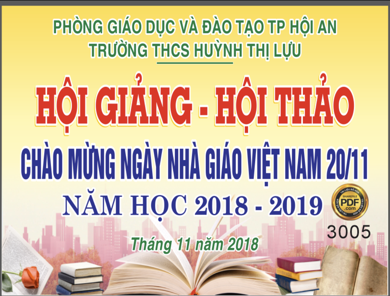 hội giảng hội thảo chào mừng ngày 20-11