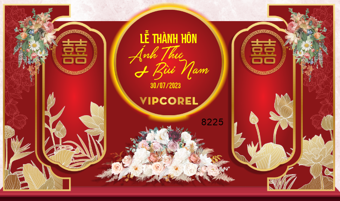 Backdrop sân khấu đám cưới 2023 #27 