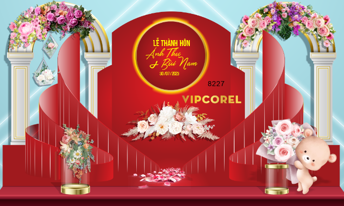 Backdrop sân khấu đám cưới 2023 #29
