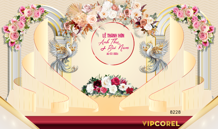 Backdrop sân khấu đám cưới 2023 #30