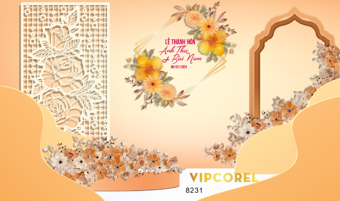 Backdrop sân khấu đám cưới 2023 #33