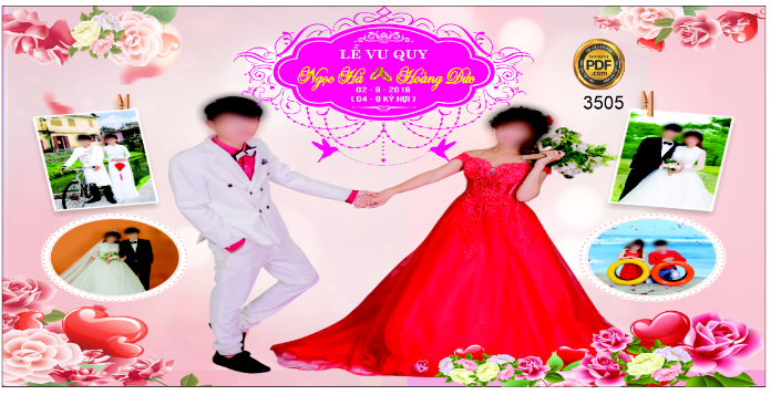 Backdrop chụp ảnh cưới Lễ Vu Quy
