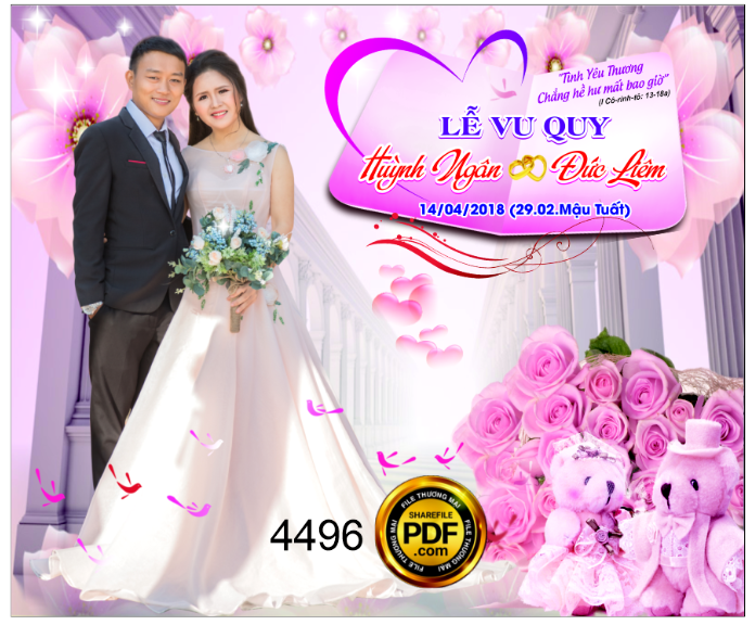 Phông cưới Lễ Vu Quy Huỳnh Ngân Và Đứ Liêm