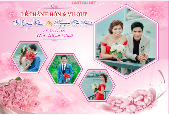 Backdrop phông cưới nền hoa hồng đẹp 