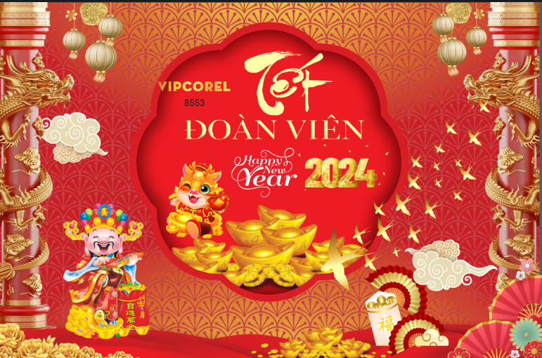 Backdrop Tết đoàn viên 2024 #2