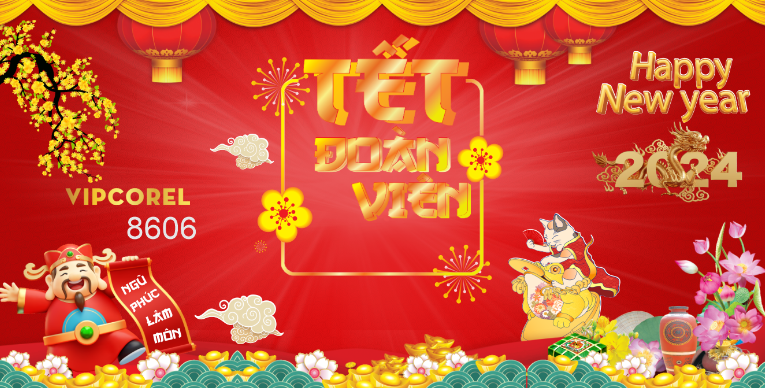 Backdrop tết đoàn viên 2024 #3