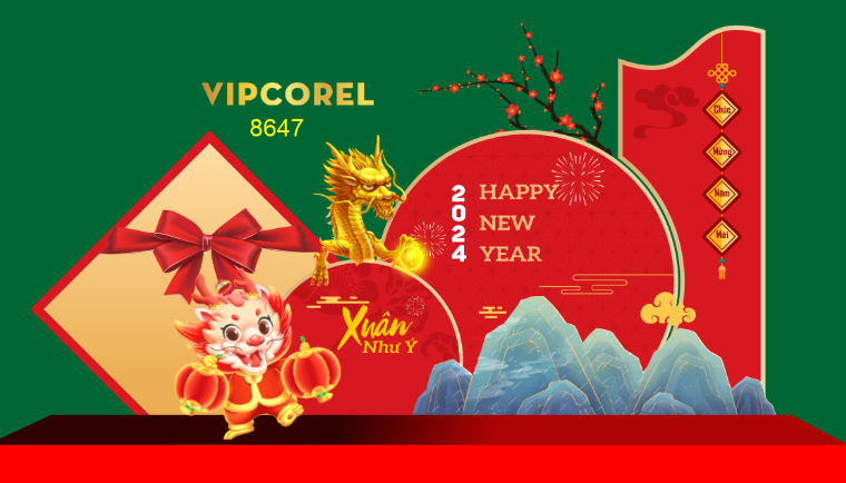 Mô hình decor khu chụp ảnh tết 2024 #3