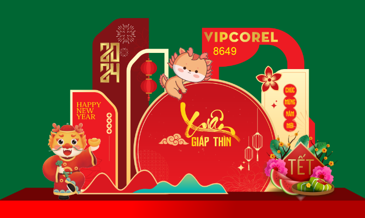 Mô hình decor khu chụp ảnh tết 2024 #5