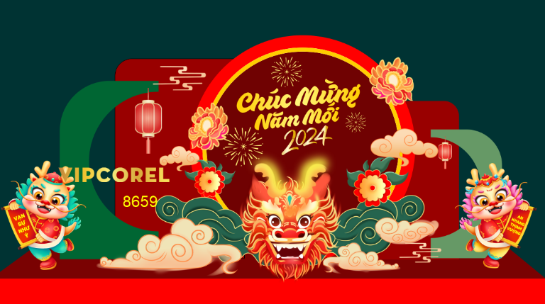 Mô hình decor khu chụp ảnh tết 2024 #15