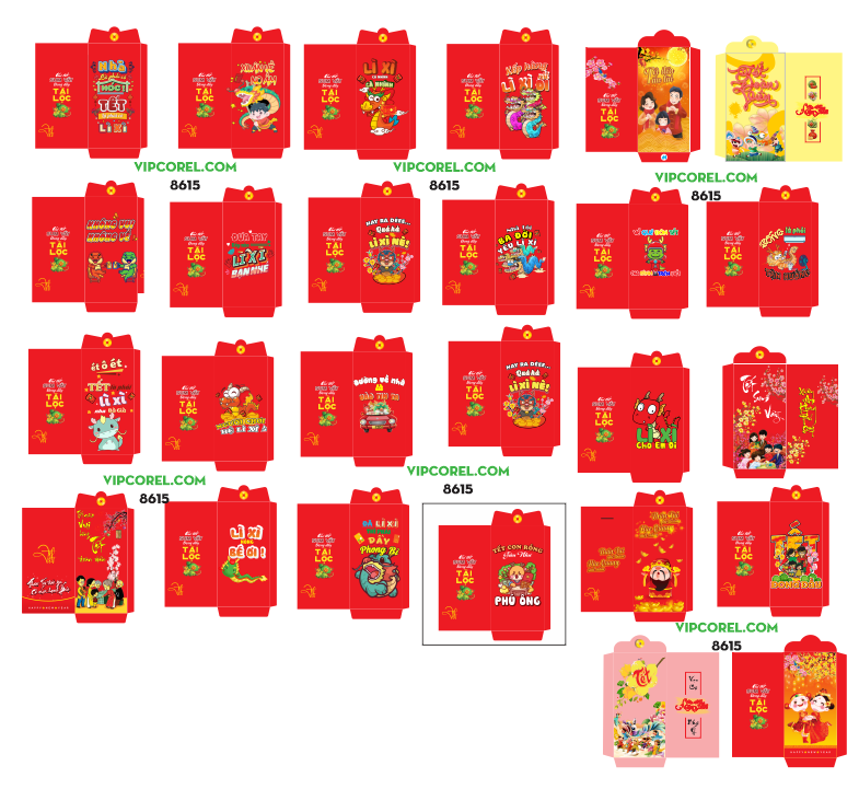 bao lì xì Giáp Thìn 2024 đẹp bao lì xì Giáp Thìn 2024 đẹp