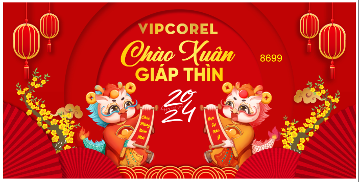 Backdrop Chào xuân giáp Thìn 2024 #31