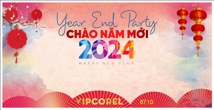 Backdrop year end party chào năm mới 2024 #41