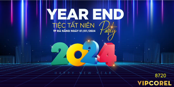 Backdrop Year end party tiệc tất niên 2024 #51