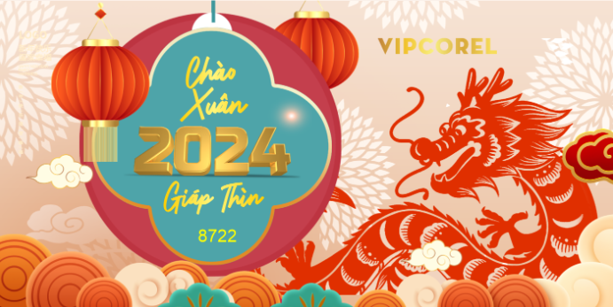 chào xuân 2024 Giáp Thìn #53 file corel