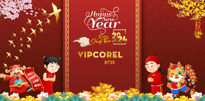 Backdrop Happy new year 2024 xuân giáp thìn #66