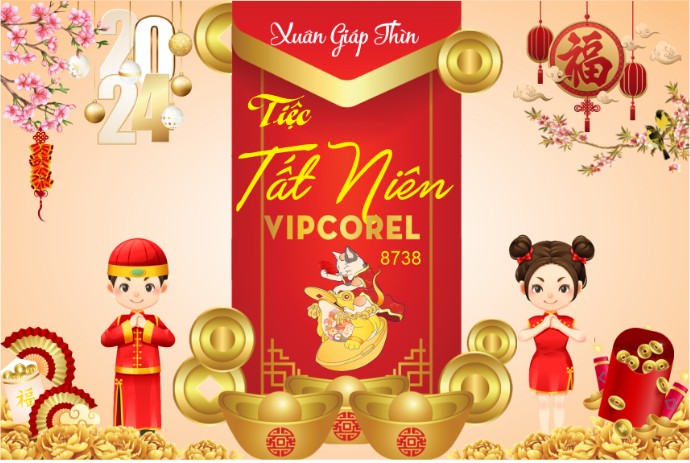 Backdrop Xuân Giáp Thìn - tiệc tất niên 2024 #69