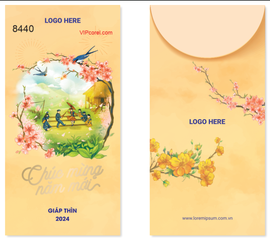 Bao lì xì chúc mừng năm mới 2024