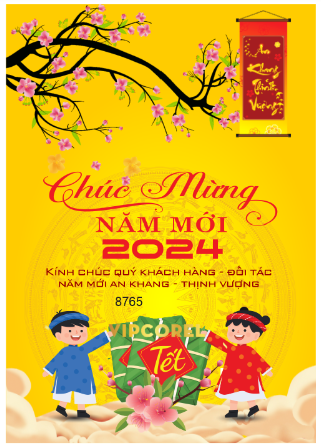 Thiệp chúc tết năm mới xuân Giáp Thìn 2024 #2