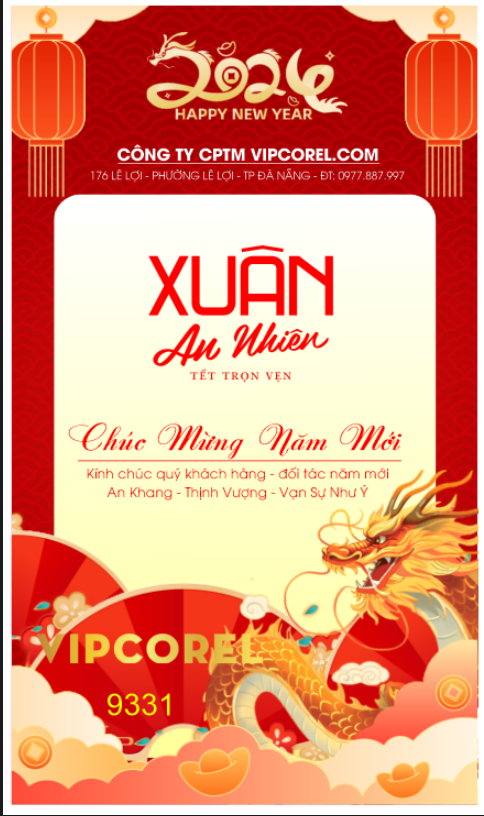 Thiệp chúc mừng năm mới xuân 2024 vector #7