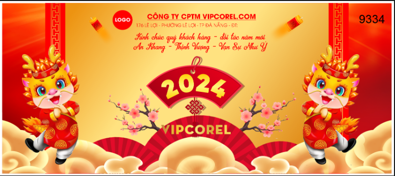 Thiệp chúc mừng năm mới xuân 2024 vector #10