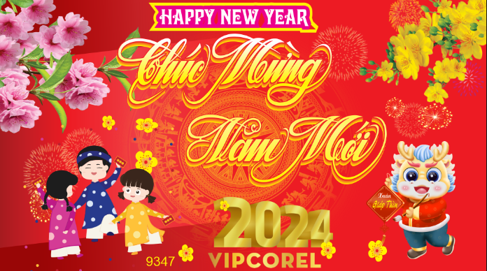 Backdrop Happy new year 2024 vector #81