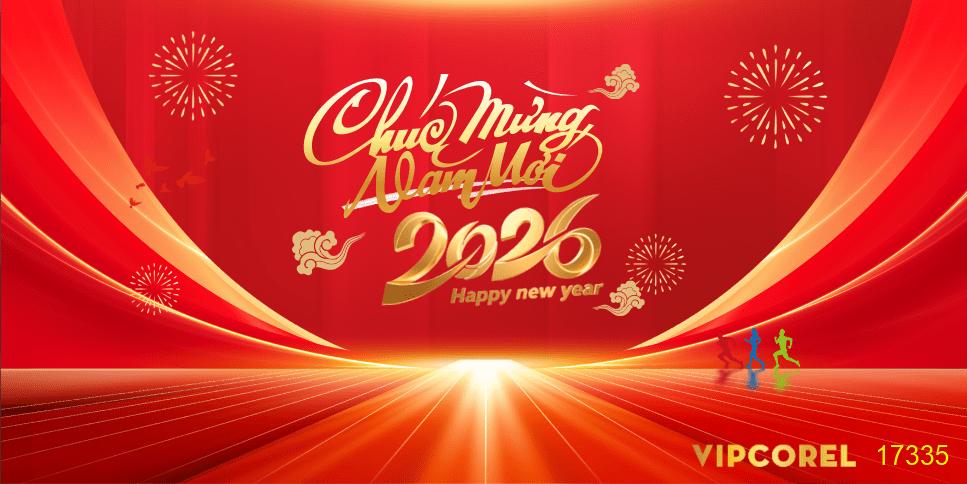 Backdrop Happy New Year 2026 file corel #19 | VIPcorel.com - Thư viện ...