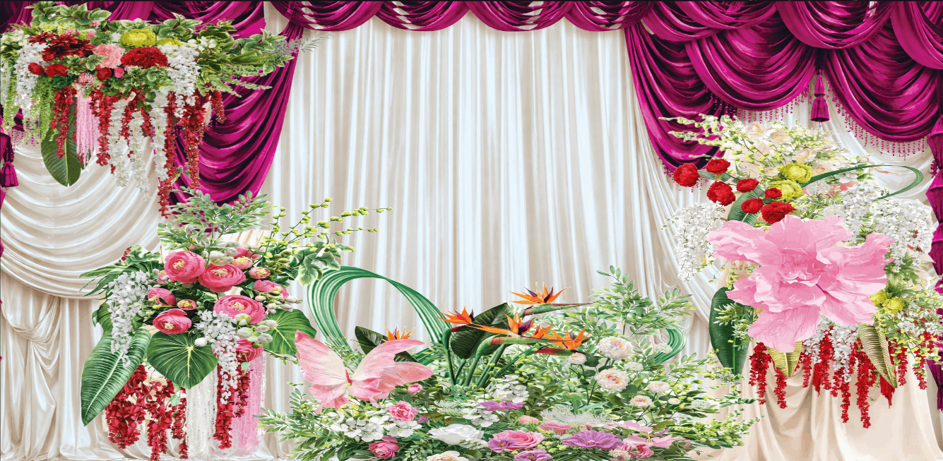 Background rèm trang trí wedding đám cưới và hoa | VIPcorel.com - Thư ...