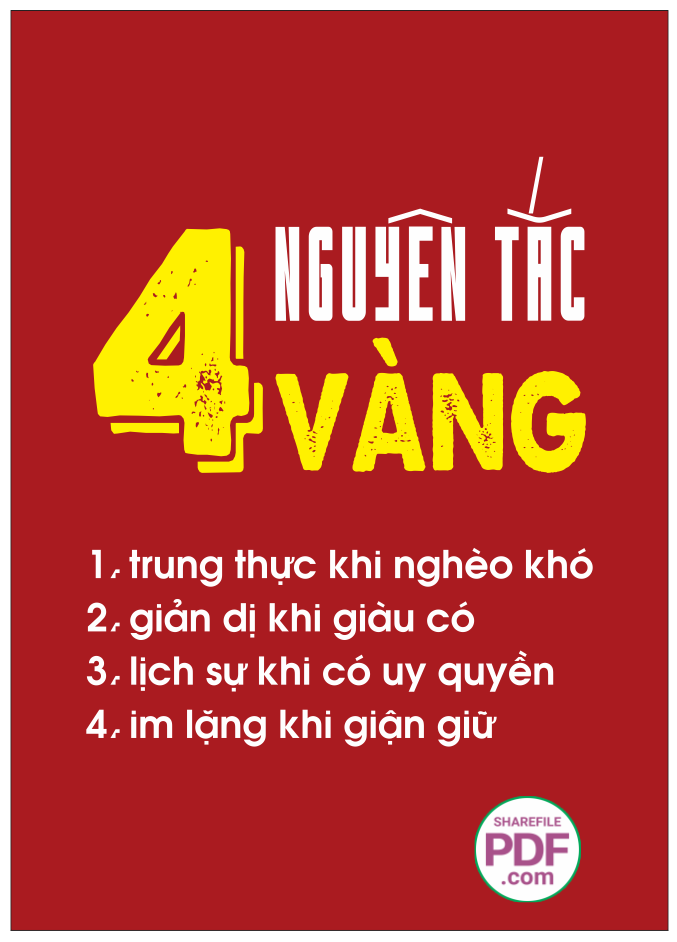 Tranh động lực treo tường 4 nguyên tắc vàng