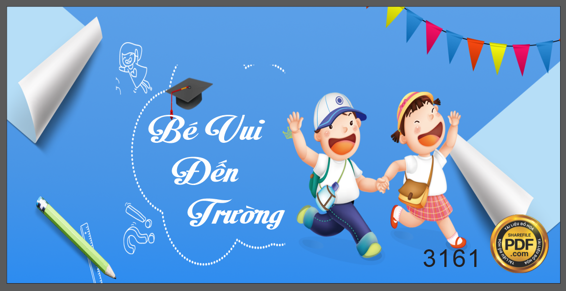 bé vúi đến trường
