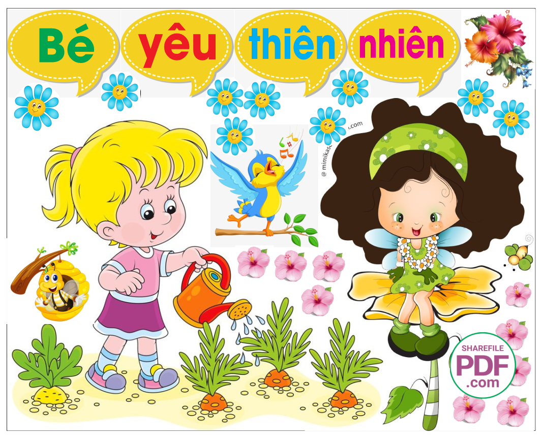Trang trí phòng học - Bé yêu thiên nhiên #2