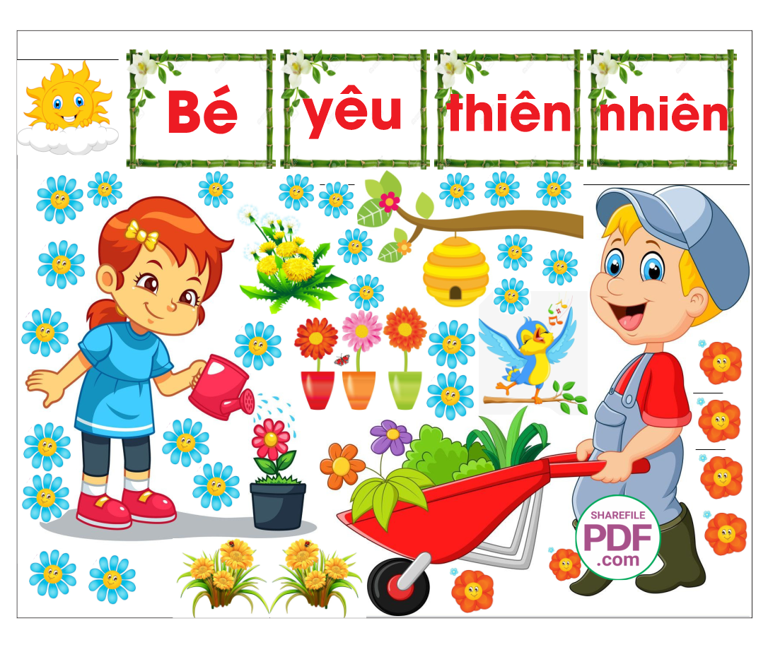 Trang trí phòng học - Bé yêu thiên nhiên #4