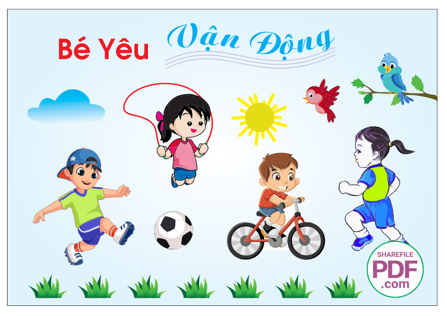 Trang trí phòng học - Bé yêu vận động