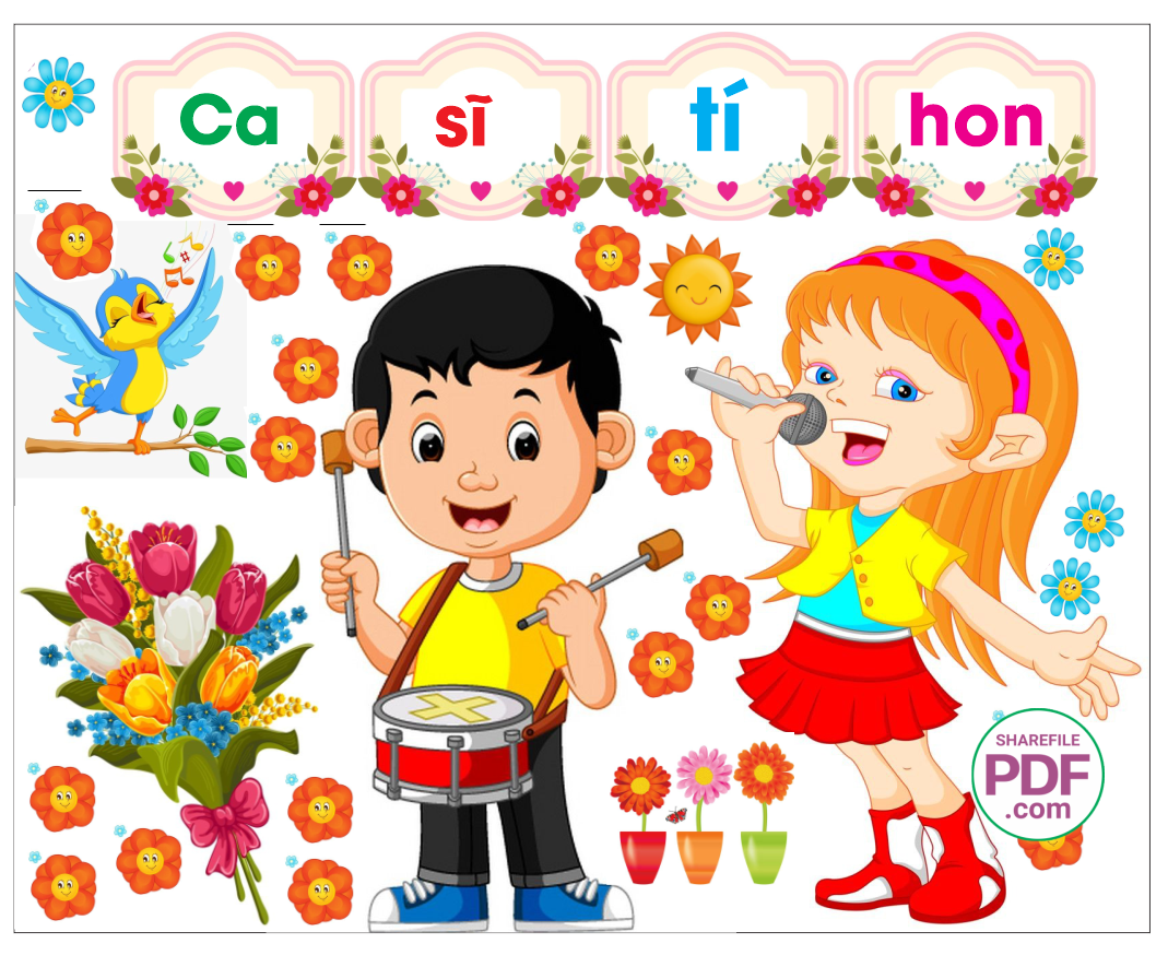 Trang trí phòng học - ca sĩ tí hon