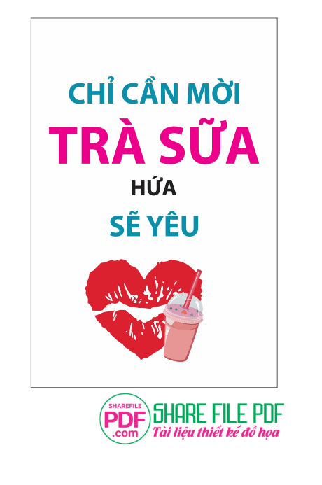 Chỉ cần mời trà sữa hứa sẽ yêu